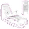 vidaXL Espregui&ccedil;adeiras exterior c/ apoio p&eacute;s/mesa ac&aacute;cia maci&ccedil;a