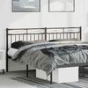 vidaXL Cabeceira de cama 180 cm metal preto