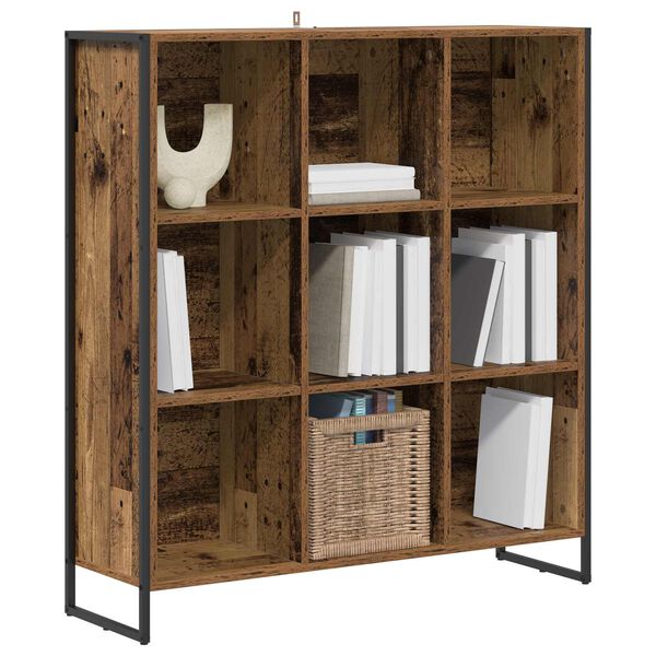 vidaXL Gabinete de Livros Madeira Antiga 99,5 x 30 x 108,5 cm