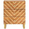 vidaXL Mesa de cabeceira 50x33x60 cm mangueira maciça castanho e preto