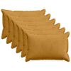 vidaXL Capa almofada 6 unid. HOUTEN Amarelo 30 x 50 cm cord&atilde;o