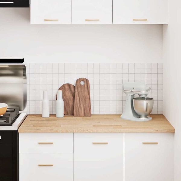 VidaXL Bancada de cozinha retangular 120x63,5x2,7 cm carvalho maci&ccedil;a