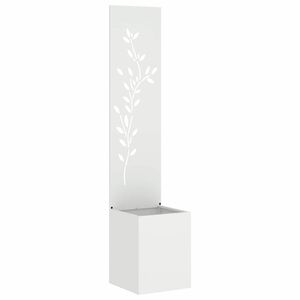 vidaXL Tela de Privacidade para Jardim Floral Branco 32 x 32 x 150 cm