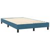 vidaXL Cama box spring c/ colch&atilde;o e LED 160x220 cm veludo azul-escuro