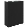 vidaXL Vaso Alto Preto 55 x 22 x 70 cm vime PE