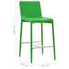 vidaXL Bancos de bar 2 pcs couro artificial verde