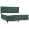 vidaXL Cama com molas/colch&atilde;o 200x200 cm veludo verde-escuro