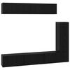 vidaXL TV Cabinet Set 6 unid. 30,5 x 30 x 90 cm Carvalho Preto