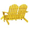 vidaXL Cadeira de jardim e otomano Adirondack 2 lugares abeto amarelo