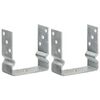 vidaXL &Acirc;ncoras de veda&ccedil;&atilde;o 2 pcs 14x6x15 cm a&ccedil;o galvanizado prateado