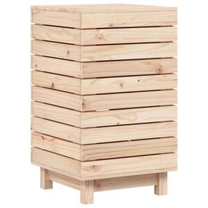 vidaXL Cesto de roupa suja 44x44x76 cm madeira de pinho maci&ccedil;a