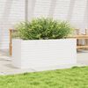 vidaXL Vaso/floreira de jardim 110x40x46cm madeira pinho maci&ccedil;a branco