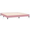 vidaXL Cama com molas/colch&atilde;o 180x210 cm veludo Rosa