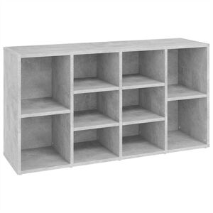 vidaXL Sapateira 103x30x55 cm contraplacado cinzento cimento