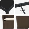 vidaXL Conjunto de Jantar para Jardim 9 pcs Castanho vime PE