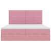 vidaXL Cama com Armazenamento com colch&atilde;o Rosa 200 x 200 cm Veludo