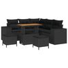 vidaXL Conjunto de Sof&aacute; de Jardim 8 unid. Preto vime PE