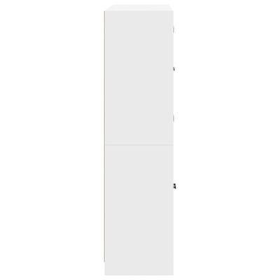 vidaXL Estante c/ portas 136x37x142 cm derivados de madeira branco