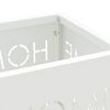 vidaXL Suporte de Guarda-Sol Branco 15.5 x 15.5 x 49 cm Metal