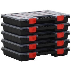 vidaXL Caixas de arruma&ccedil;&atilde;o 5 pcs 34,5x25x5 cm polipropileno