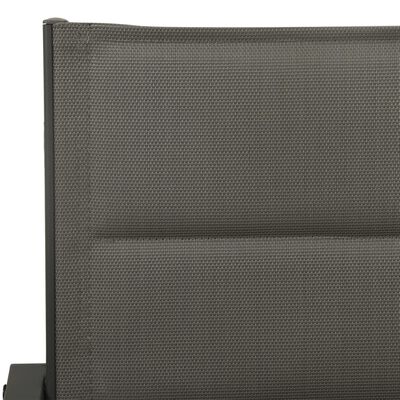 vidaXL Cadeiras de jardim 4 pcs textilene e aço cinzento/antracite