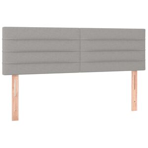 vidaXL Cabeceiras cinzento-claro 144x5x78/88 cm tecido