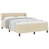 vidaXL Cama box spring com colch&atilde;o Creme 160 x 200 cm tecido