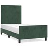 vidaXL Estrutura de cama sem colchão 80x200 cm veludo verde-escuro