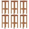 vidaXL Bancos de bar 6 pcs madeira de ac&aacute;cia maci&ccedil;a