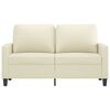 vidaXL Sofá de 2 lugares 120 cm couro artificial cor creme