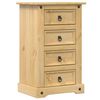 vidaXL Mesa de cabeceira Corona 53x39x84 cm madeira de pinho maci&ccedil;a