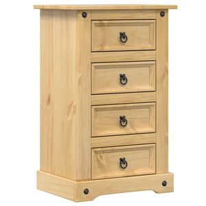 vidaXL Mesa de cabeceira Corona 53x39x84 cm madeira de pinho maci&ccedil;a