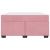 vidaXL Estrutura da Cama com colch&atilde;o Rosa 140 x 200 cm tecido