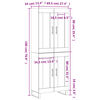 vidaXL Armário alto 69,5x34x180 cm madeira processada carvalho fumado