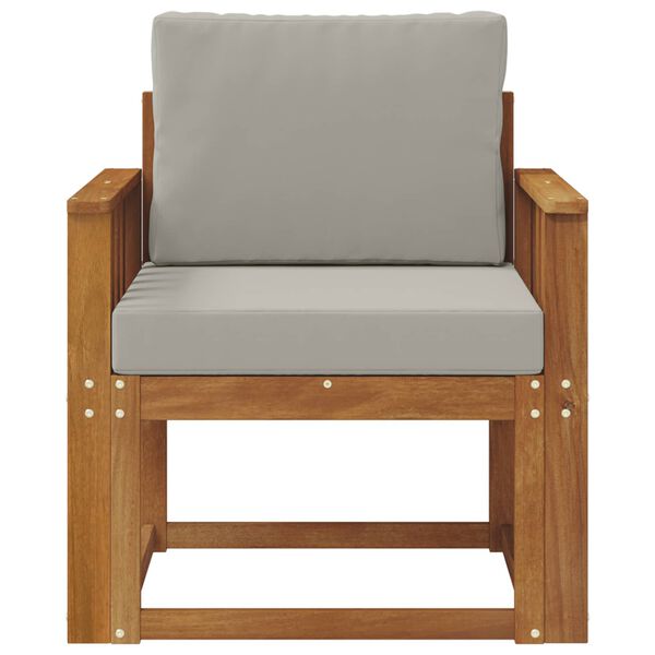 vidaXL Sof&aacute; exterior Madeira de Ac&aacute;cia maci&ccedil;a e Poli&eacute;ster