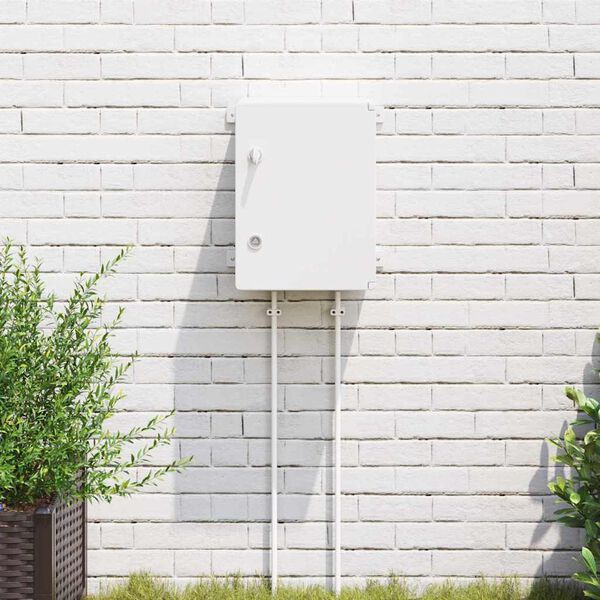 vidaXL Arm&aacute;rio de Controle Cinzeto 30 x 19,5 x 40 cm Pl&aacute;stico ABS