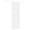 vidaXL Porta Deslizante 73,5 x 211 cm Derivados de Madeira Branco