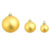 vidaXL Conjunto de bolas de natal 100 pcs 3/4/6 cm dourado