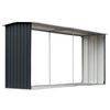 vidaXL Abrigo jardim p/ arruma&ccedil;&atilde;o troncos a&ccedil;o 330x92x153cm antracite