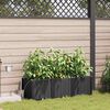 vidaXL Vaso de Jardim 3 pcs Preto A&ccedil;o