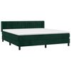 vidaXL Cama com molas/colch&atilde;o 160x200 cm veludo verde-escuro