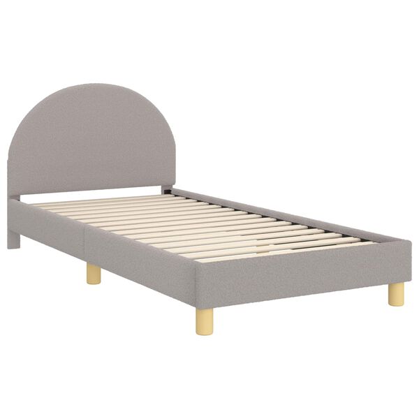 vidaXL Estrutura de Cama Infantil com Cabeceira Cinzento-claro