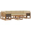 vidaXL Conjunto de Sof&aacute;s para Exterior com almofada 6 pcs Natural