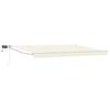 vidaXL Toldo retr&aacute;til manual com LEDs Creme e Branco 4 &times; 3 m