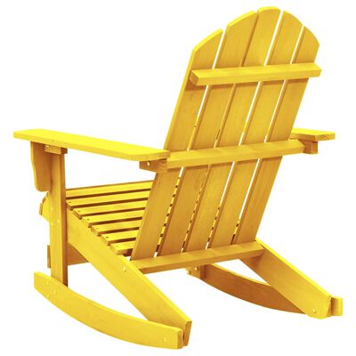vidaXL Cadeira Adirondack de baloiçar p/ jardim abeto maciço amarelo