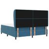 vidaXL Cama Box com colch&atilde;o Azul Escuro 200 x 180 cm Poli&eacute;ster