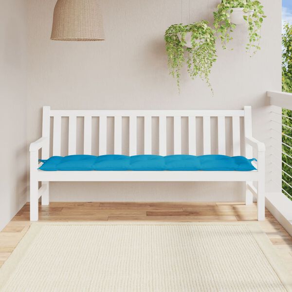 vidaXL Almofadão p/ banco jardim 180x50x7 cm tecido oxford azul-claro
