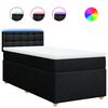 vidaXL Cama com molas/colch&atilde;o 100x200 cm tecido preto