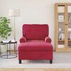 vidaXL Chaise Lounge Vinho Vermelho 91 x 157 x 91 cm Veludo