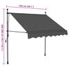 vidaXL Toldo retrátil manual com LED 150 cm antracite